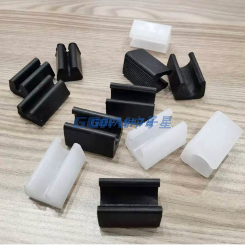 8mm 10mm 12mm 14mm 16mm Plastic Floor Protectors Furniture Pipe Clamp Tube Clip Feet on Sled Chair Glides Round Tube Saddle Feet