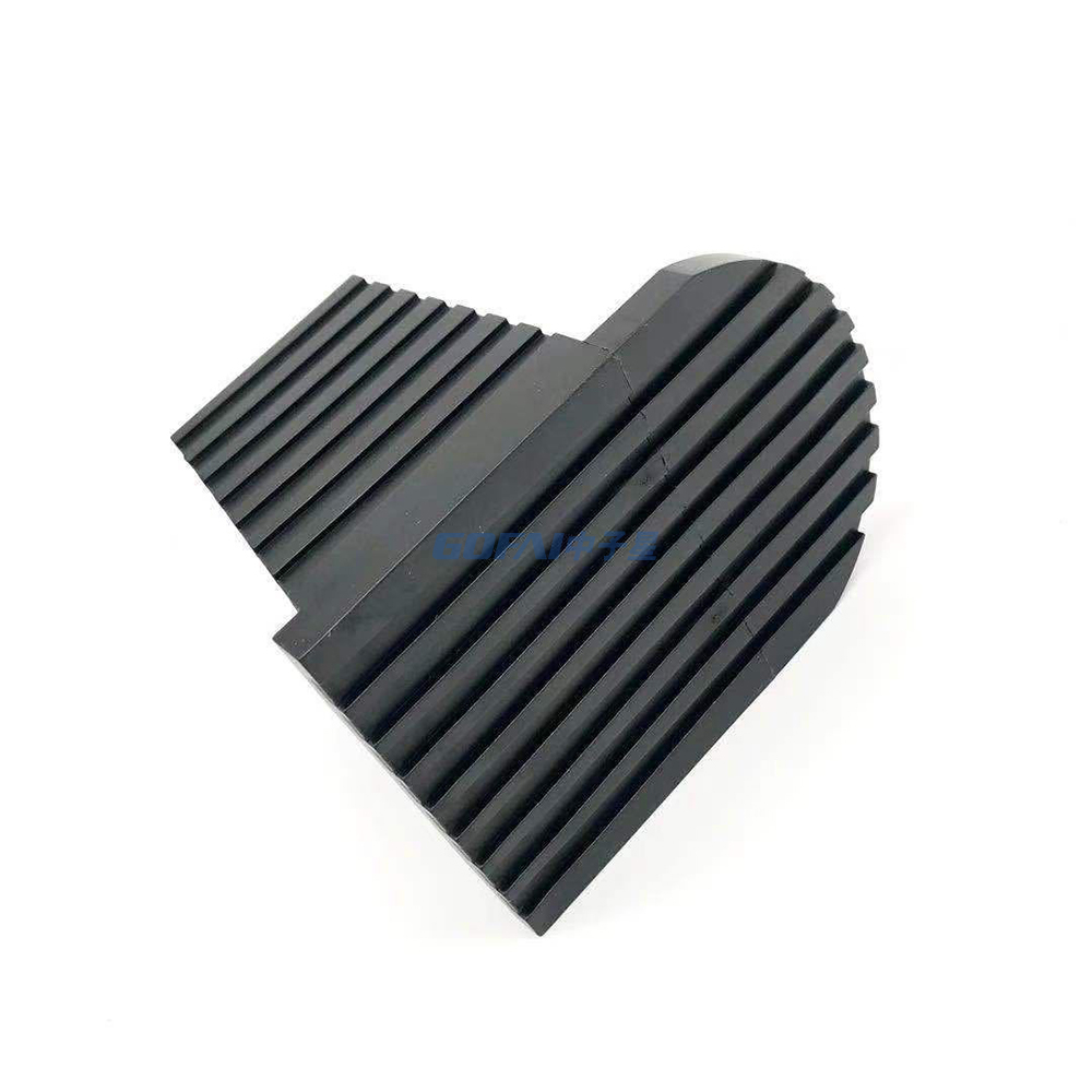 Fitness Equipment Accessories 75*75 mm PVC Foot Cap with Nail / Plastic Anti-Slip Protector Tube End Cap