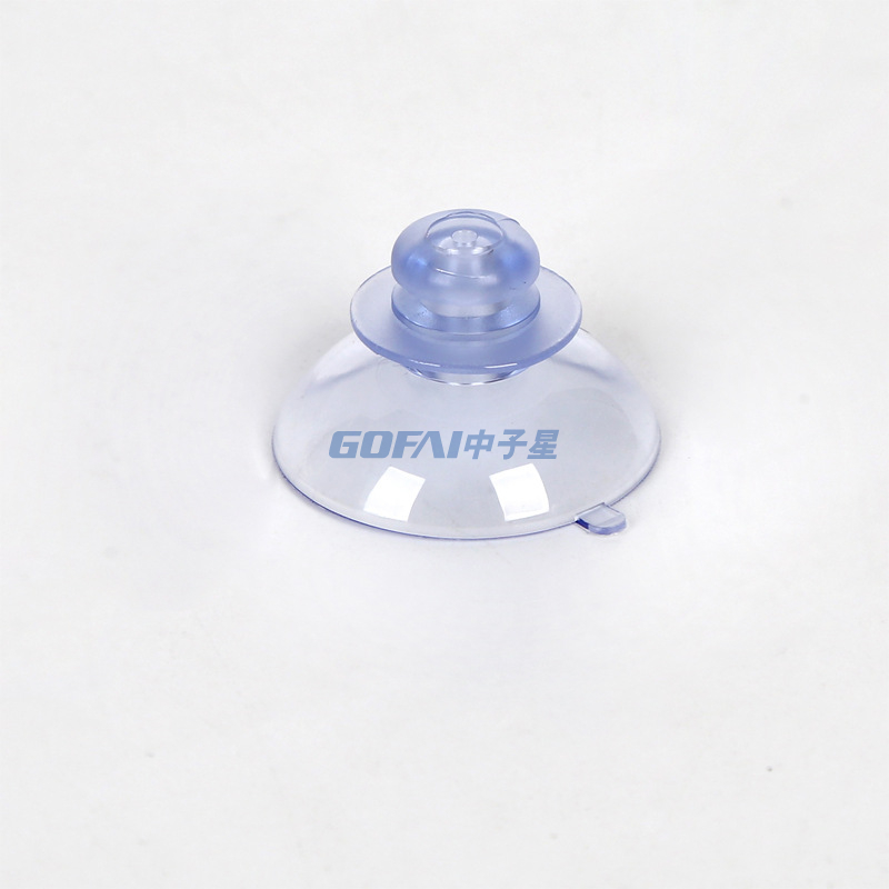 Mushroom Head Suction Cup with Double Brackets for Glass Table Wall / Decorative Accessories 40mm Clear PVC Double Neck Strong Sucker