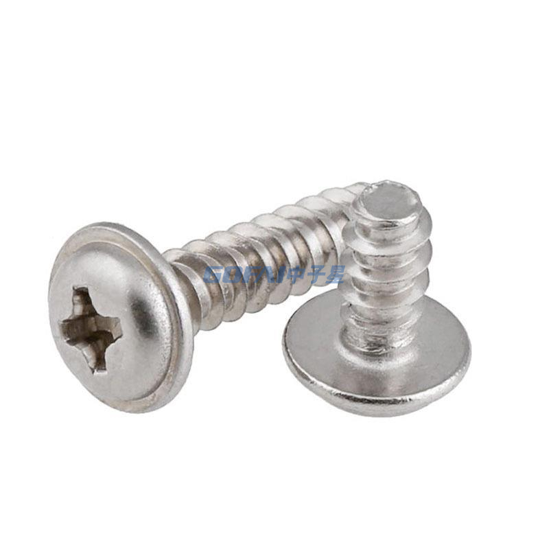 Stainless Steel Carbon Steel Black Zinc/ Bright Nickel Cross Round Head Self Tapping Flat Tail Screw