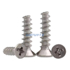 304 316 Stainless Steel Carbon Steel Nickelage Black Cross Countersunk Head Flat Tail Tapping Screws