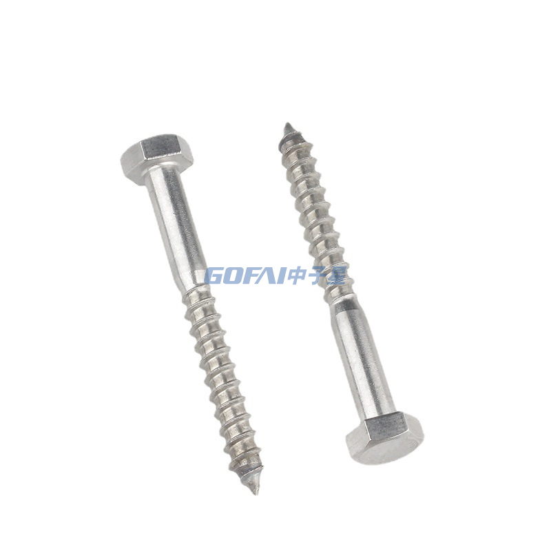 304 stainless steel outer hexagon Self-tapping screw outer hexagon self tapping wood screw bolt half tooth screw M6M8M10