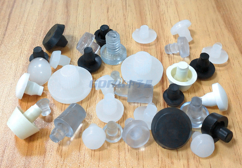 T Type Stopper Glass Table Top Soft Stem Bumper Anti-Collision Rubber Particles for Cabinet