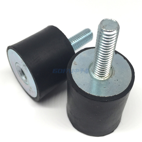 Customized Natural Rubber Anti-vibration Mounts Buffer Damper with Thread M8 Rubber Isolator
