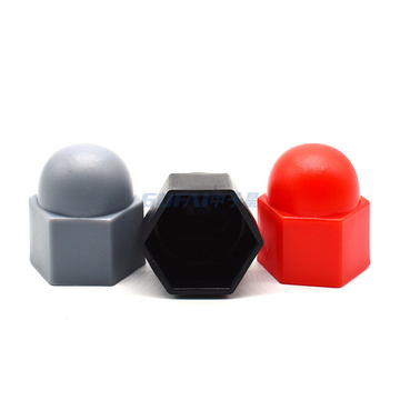 Hexagon M4 - M70 Black Nylon Domed Screw Nut Bolt Protection Cap