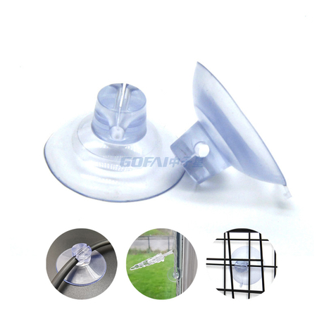 43mm 45mm 47mm Clear PVC Bathroom Shower Caddy Connectors Suction Cups