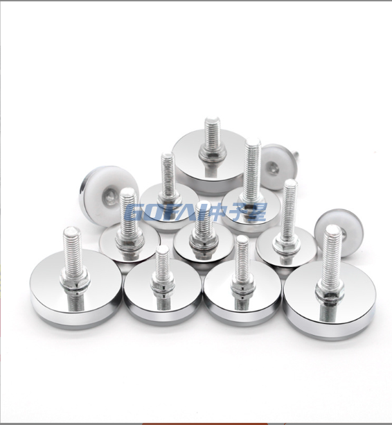 Moistureproof White Furniture Screw Adjustable Leveling Feet Pad