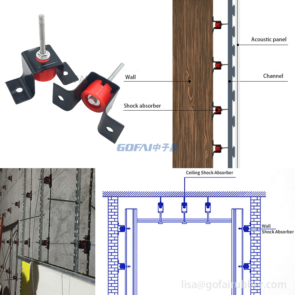 Factory Supplier Soundproofing Shock Absorber Anti-Vibration Wall Braces
