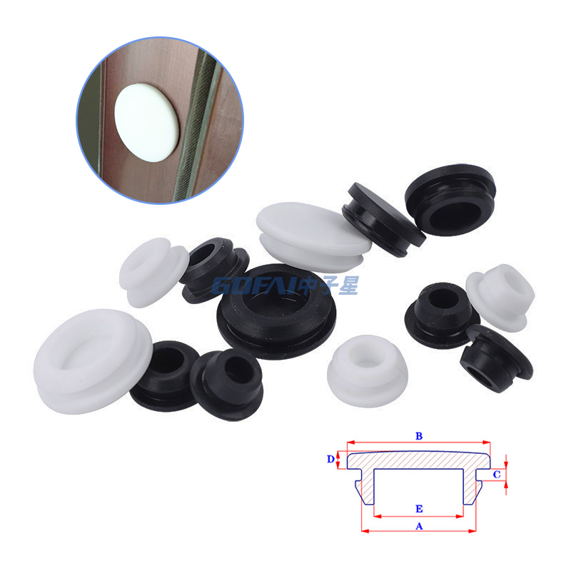 Snap-on Anti Drop Silicone Hole Plug Blanking End Cap with Slot for Pipe Tube