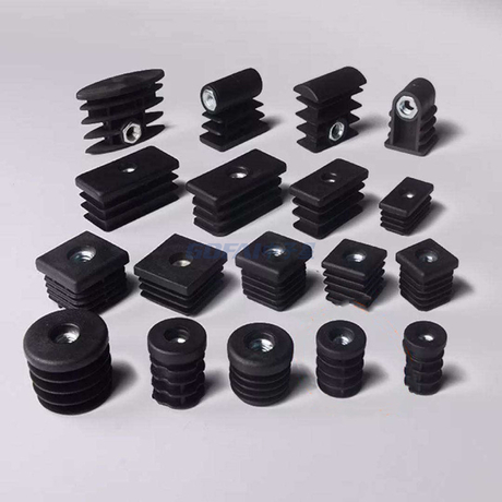 Custom High Quality Furniture Chair Felt Base Black Round Plastic Tube End Cap