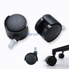Furniture Office Chair Black Nylon Plastic Casters Wheels with Brakes Replacement Castors