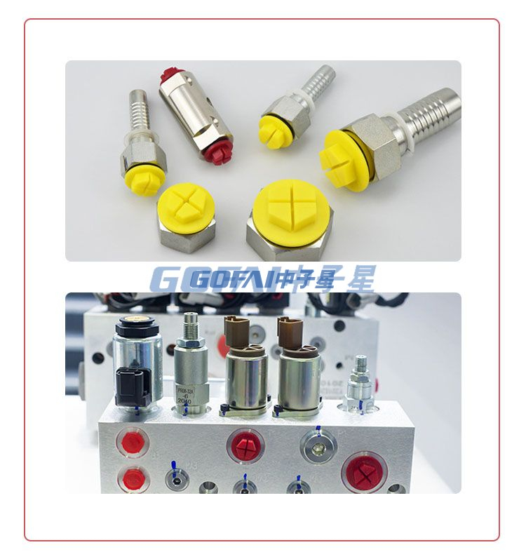 Cross Thread Plug with O-ring Hydraulic Pump Valve Oil Port Dust-proof Waterproof Plug