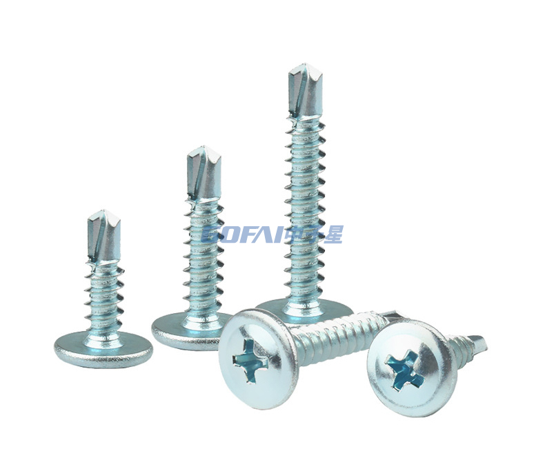 Carbon Steel Galvanize Cross Round Head Dovetail Self Tapping Screw M2.9 M3.5 M4.2 M4.8 M5.5 M6.3