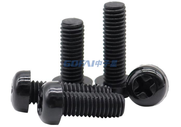 304 Stainless Steel Round Head Cross Shaped Screw with Intermediate Thread/Furniture Handle Screw/Black White Plastic Screw