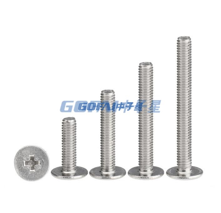 304 Stainless Steel Thin Head Large Flat Head Screw Cross Flat Head Machine M2 M2.5 M3 M4 M5 M6