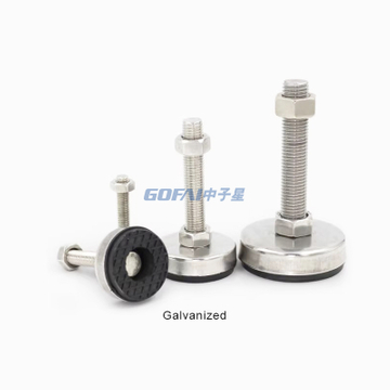Heavy Duty Stainless Steel Adjustable Leveling Feet with Rubber Base Pad for Furniture Chair Desk Carbinet