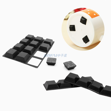 Square Self-Adhesive Noise Dampening Buffer Rubber Pads For Furniture Door