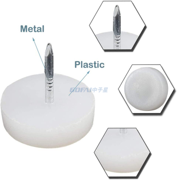 Nylon Slider Glides Nail-on Furniture Feet Leg Skid Tile Floor Protector Nail