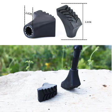 Durable Hiking Pole Protectors Set Replacement Rubber Cane Tips For Walking Stick Trekking Poles