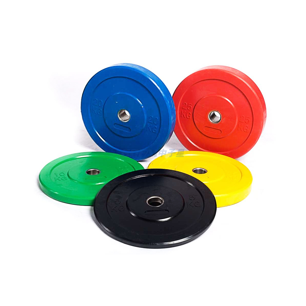 thumbnail image 2 of Olympic Bumper Plates 2 Inch Rubber Weight Gym Sets 5 10 15 20 2 of 13
