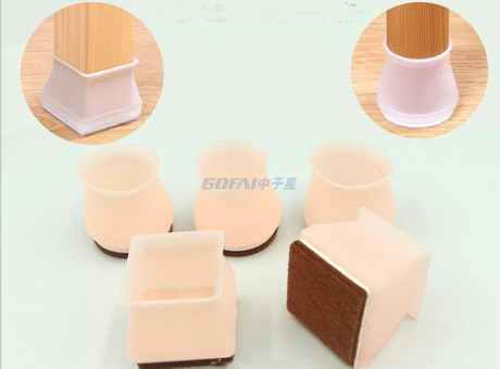 Easy Slide Table Chair Leg Silicone Feet with Felt 