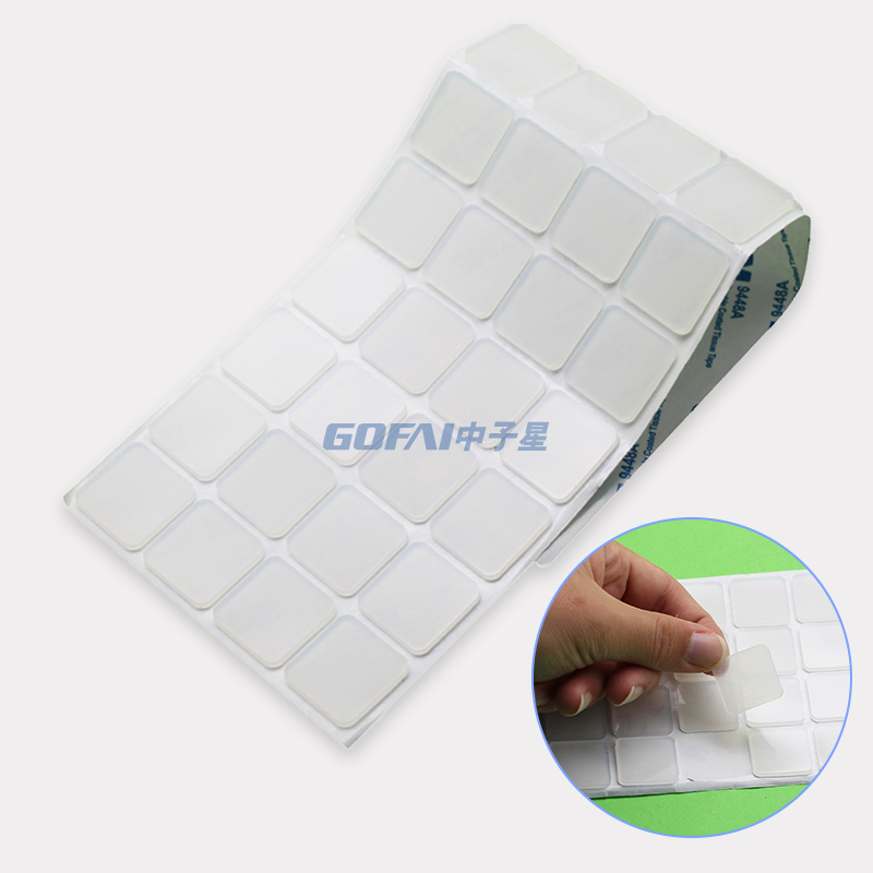 Glass Furniture Silicone Rubber Pads /Sticky Non-Slip Furniture Mat /Square Self-Adhesive Soundproofing Rubber Bumper Pads