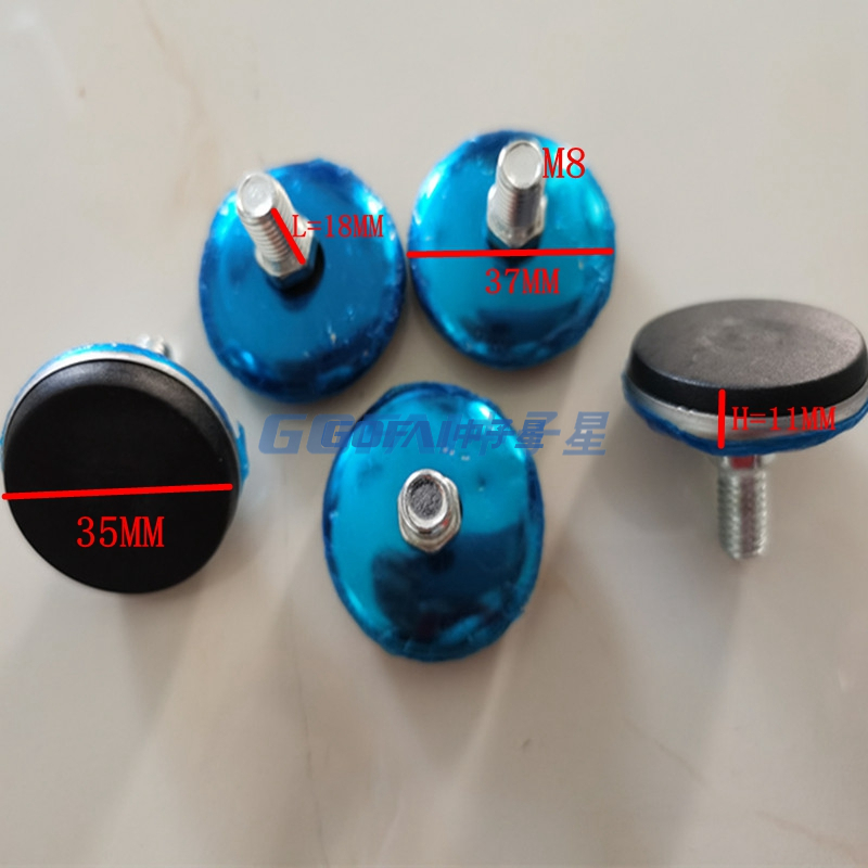 Fast Delivery Time Decorative Metal Furniture Iron Plastic Foot Nail Adjustable Feet
