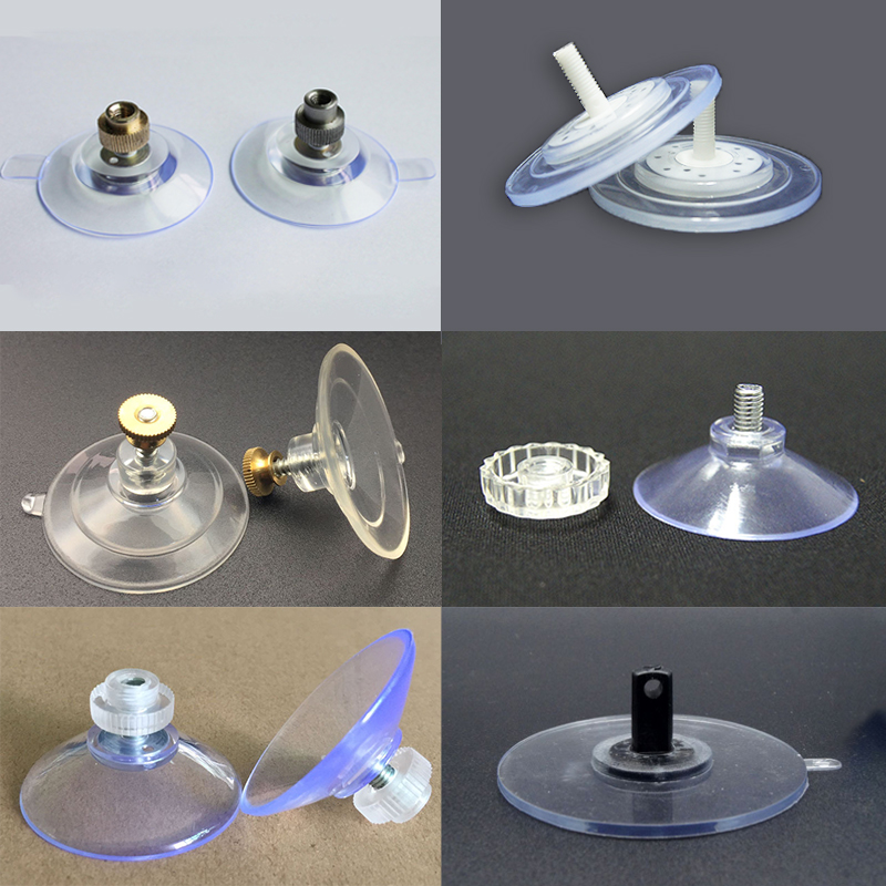 M4*45mm Clear PVC Tapping Screw Suction Cup with screw hole Car curtain suction cups Velcro suction cup