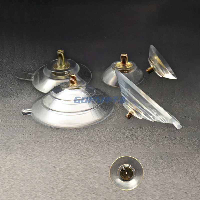 Strong Clear PVC Sucker Pads Threaded Suction Cup with Screw Nut for Car Shade Cloth Glass Bathroom Wall Door Glass Window
