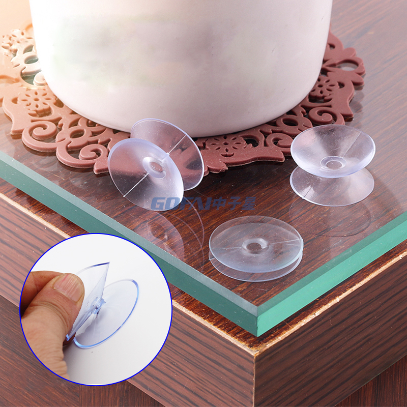 Glass Table Top Anti Slip Clear PVC Double Sided Suction Cup