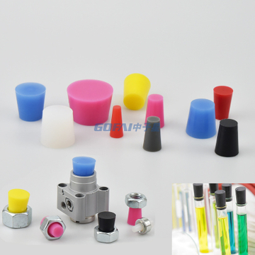 High Temperature Resistant Silicone Rubber Hole Test Tube Threaded Stopper Silicone Plug
