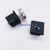 32*32mm M8 Square Plastic Pipe Threaded End Cap Tube Insert with Adjustable Feet for Furniture