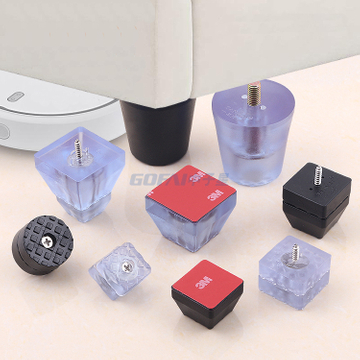 Silicone Rubber Soft Self Adhesive Furniture Anti-Slip Floor Protector Feet Pads Non-noise Increased Pad for Chair Table Sofa