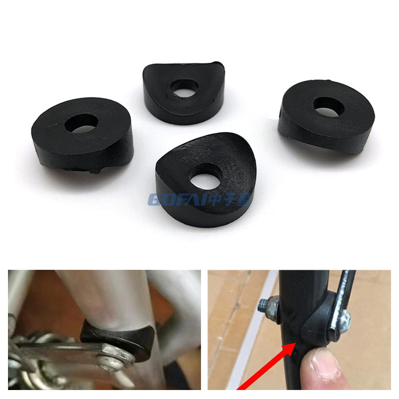 Round Pipe Arch Duckbill Gasket Plastic Furniture Steel Pipe Connector M6 Hole Wheelchair Walker Accessory