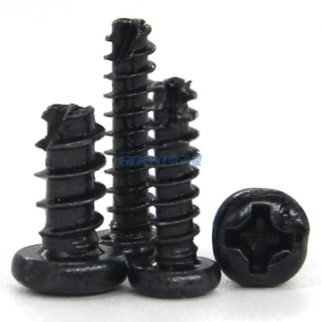 304 316 Stainless Steel Carbon Steel Black Cross Round Head Pan Head Cutting Tail Self Tapping Screw