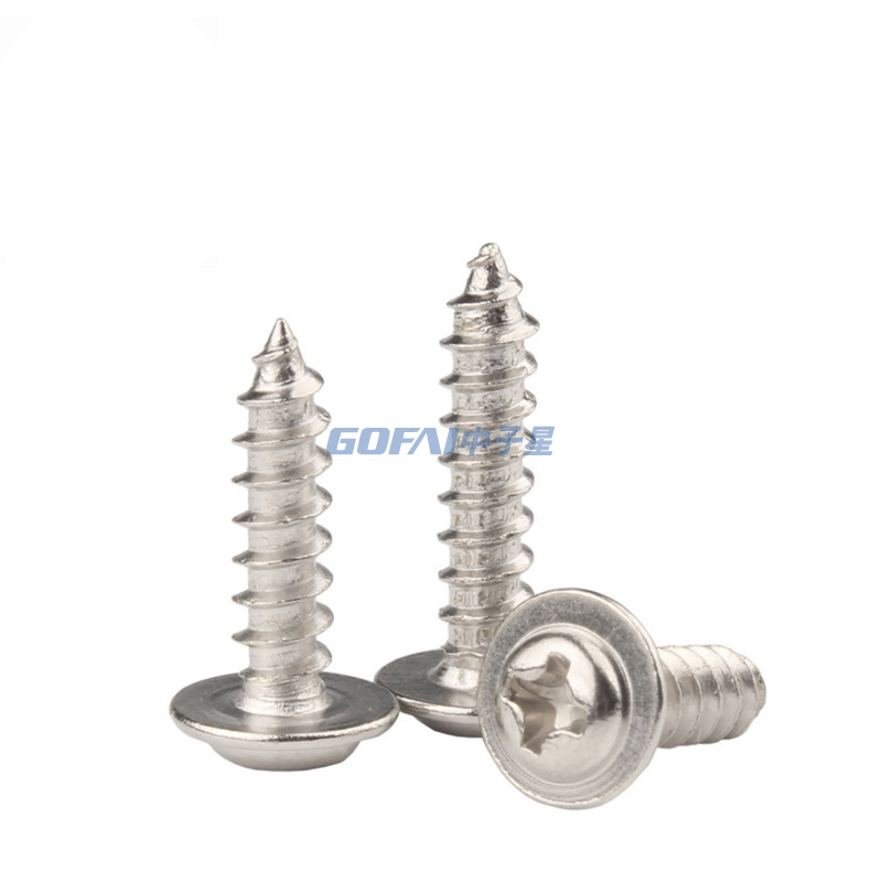 Self-tapping Screws with Cross Round Head Pointed Tail
