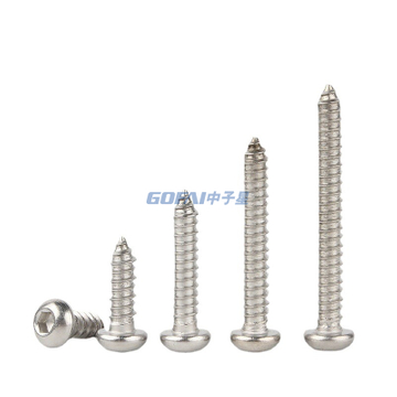 304 Stainless Steel Half Round Head Hexagonal Self Tapping Wood Screw, Pan Head Extended Pointed Tail Screw M2M3M4M5M6