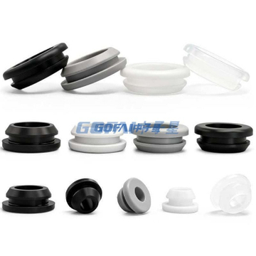 Through Hole Buckled Silicone Rubber Grommet Cable Bushing 