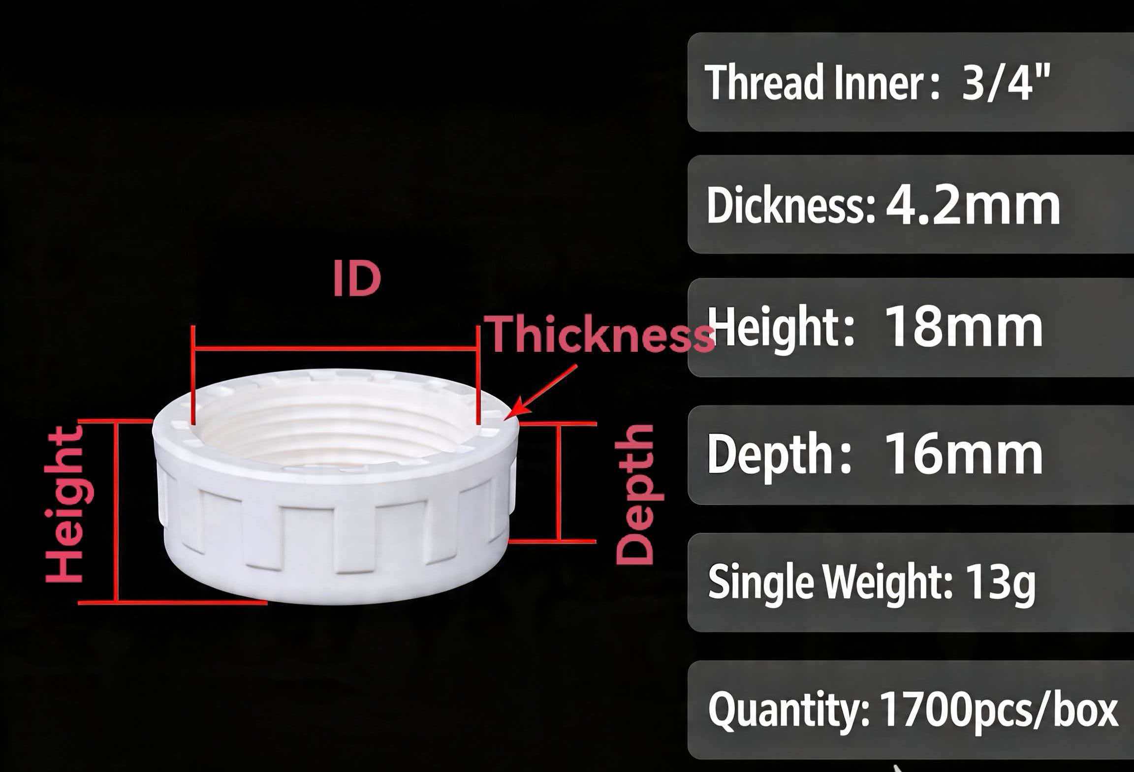 PVC Female Threaded Pipe Cap