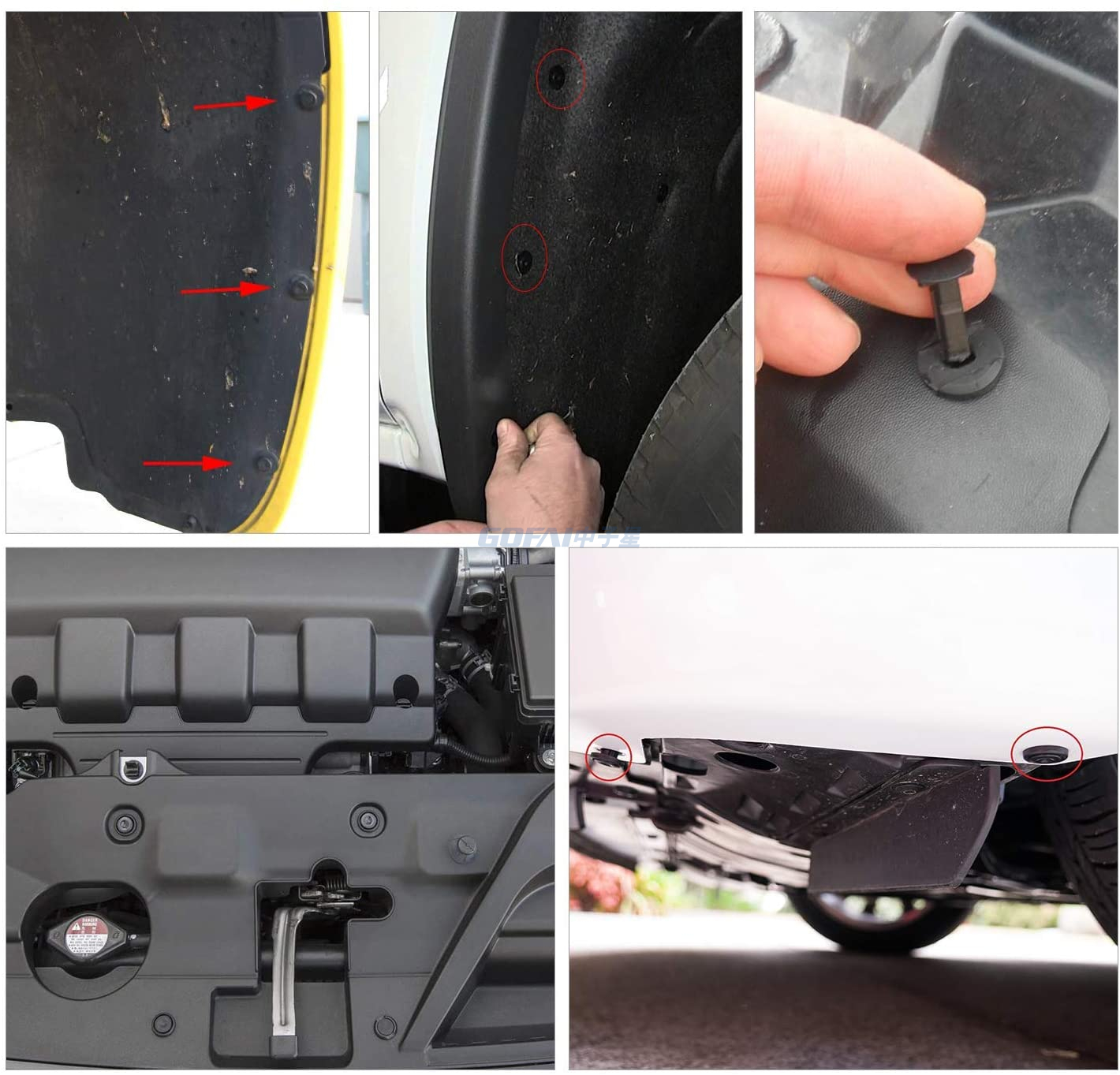 Car Push Retainer Clips Auto Plastic Clip Fasteners Nylon Bumper Fender Rivets for Toyota GM Ford Honda