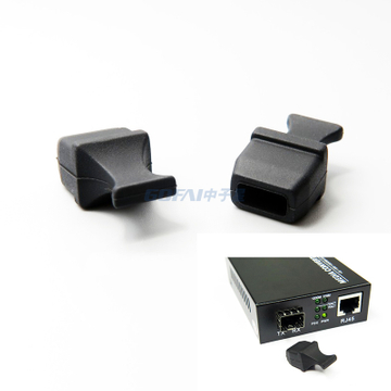 High Quality Silicone SFP MPO Transceiver Optical Fiber Black Dust Cover Plug