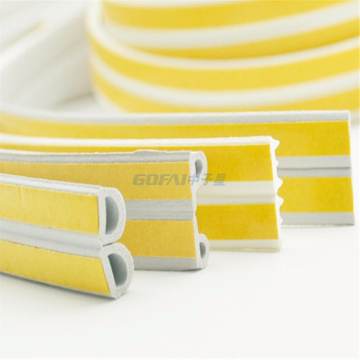 Multi-purpose Large Side Bulb Push-on Weatherproof Epdm Composite Rubber Sealing Profile For Cabinet