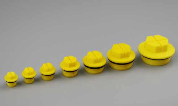 threaded plastic plug
