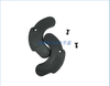 Gym Dumbbell Rack Crescent Plastic Pad Protective Gasket