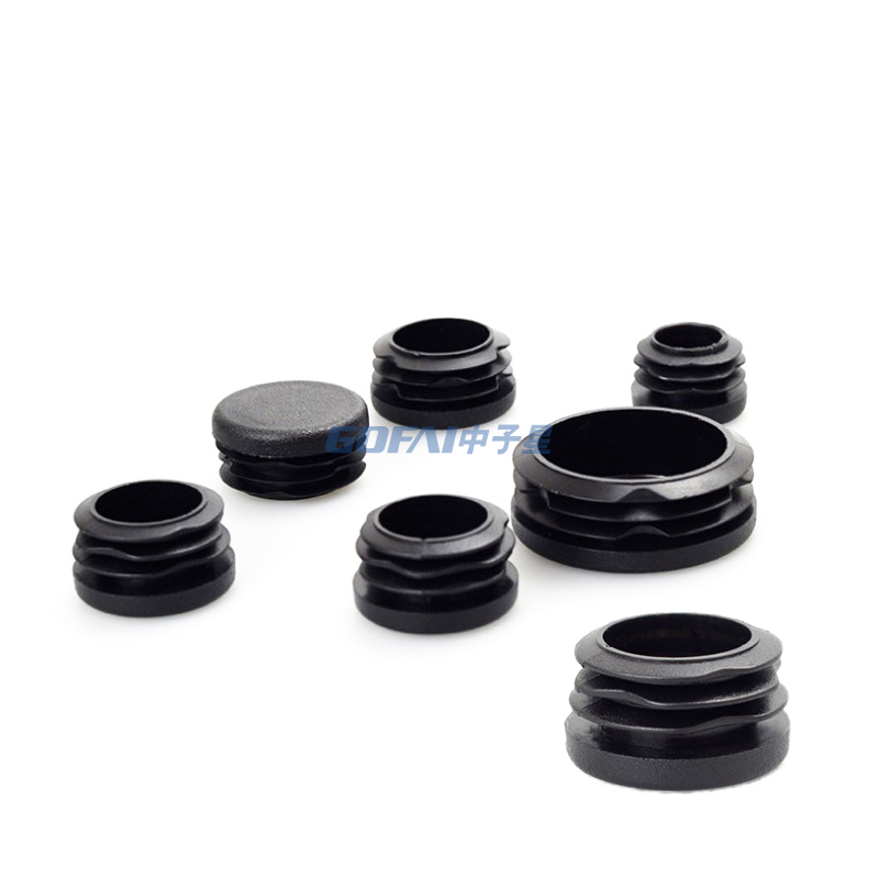 102 Mm Tube Plastic End Caps / Plastic Round Pipe Plugs for Steel Tube / Round Tube Inserts