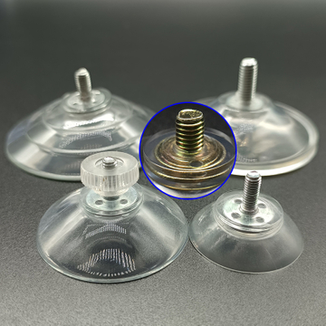 M4 M5 M6 M8 Threaded Transparent PVC Screw Suction Cup For Glass Table Tops