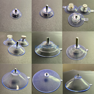 Strong Clear PVC Sucker Pads Threaded Suction Cup with Screw Nut for Car Shade Cloth Glass Bathroom Wall Door Glass Window