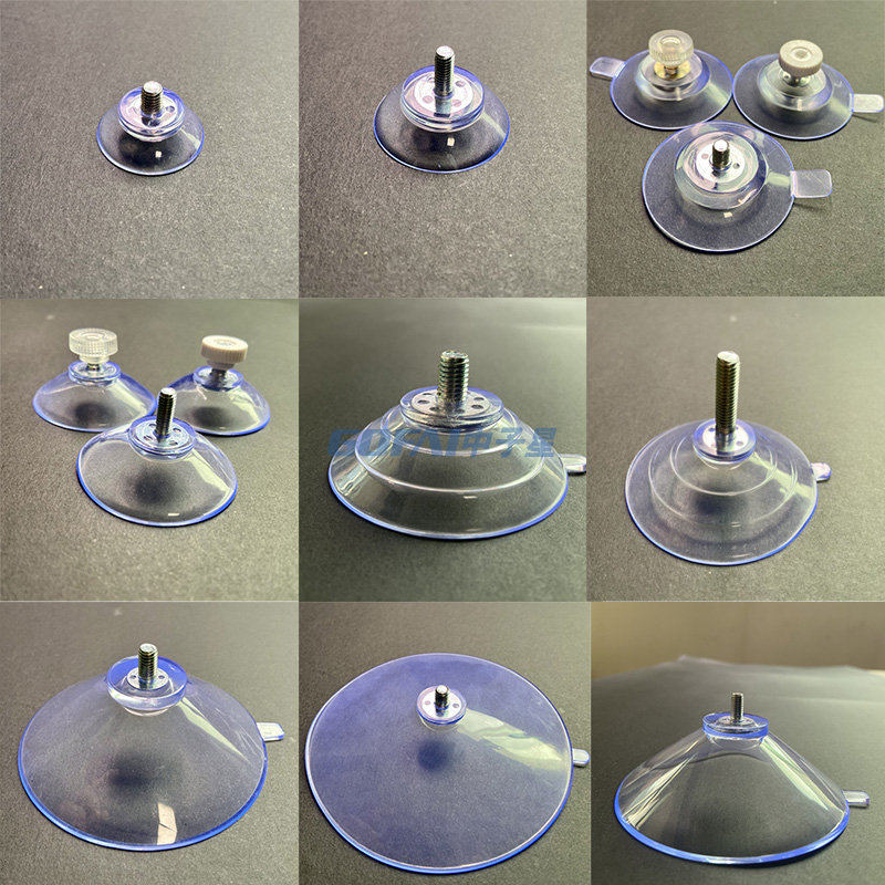 Strong Clear PVC Sucker Pads Threaded Suction Cup with Screw Nut for Car Shade Cloth Glass Bathroom Wall Door Glass Window