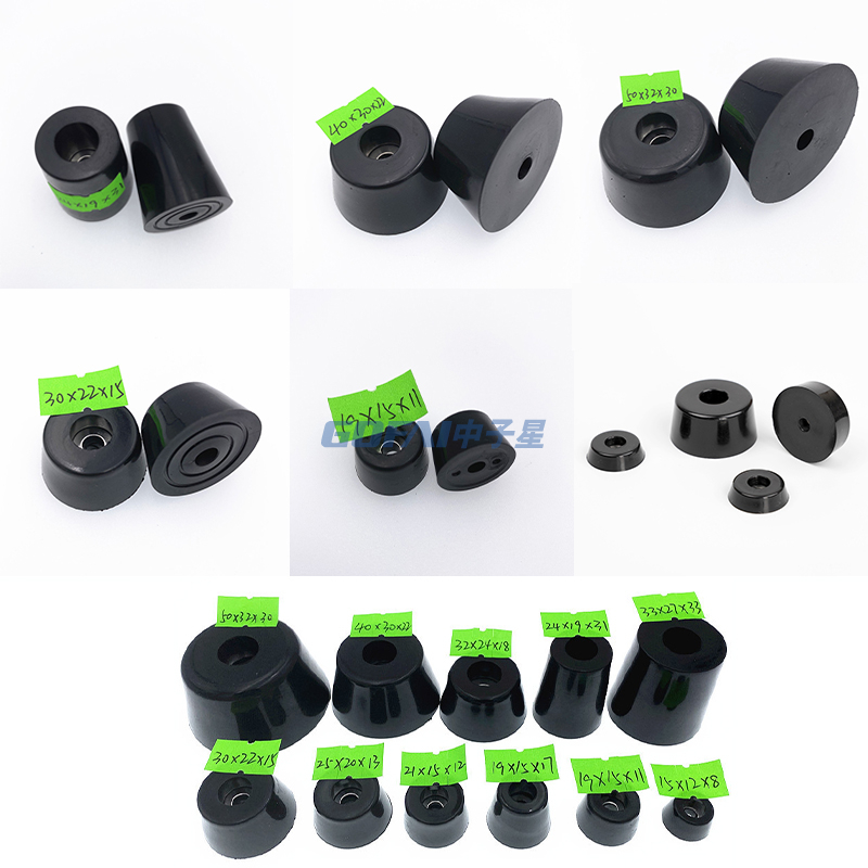 Round Rubber Feet Bumpers Pads with Built in Stainless Steel Washer for Furniture Electronics Cabinet Desk Tables Couches