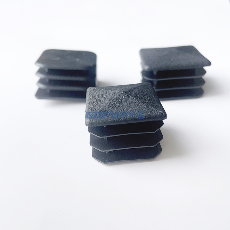 20mm 25mm 30mm 40mm Square Furniture Tower Type PE Insert Diamond Head Plastic Pipe End Cap for Chair Desk Leg Steel Tube